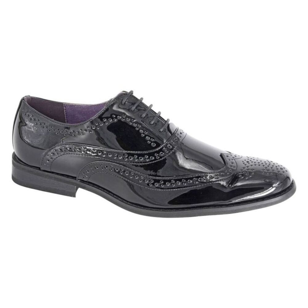 Goor Mens Leather Brogues / Black